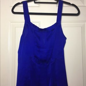 J. Crew royal blue silk blouse